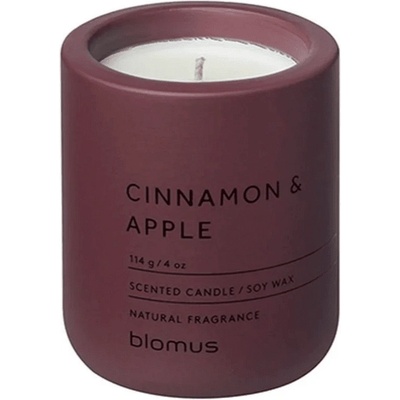 Blomus (Германия) Ароматна свещ BLOMUS FRAGA с аромат Cinnamon & Apple - Ø6.5 х 8 см - цвят бордо (BLOMUS 66455)
