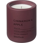 Blomus (Германия) Ароматна свещ BLOMUS FRAGA с аромат Cinnamon & Apple - Ø6.5 х 8 см - цвят бордо (BLOMUS 66455)