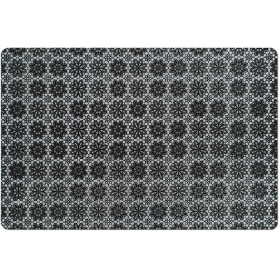 Zeller Prostírání Květiny plastové černé 43,5x28,5 cm
