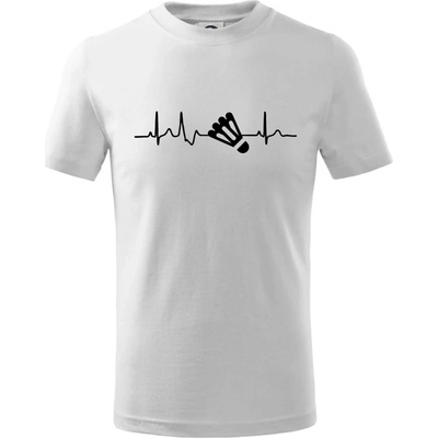 EKG Badminton košík tričko detské biela