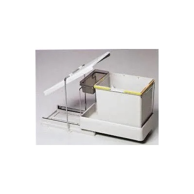 Pelikan Кош за боклук за вграждане Флекси, за врата 35 см, сив 20+1 л