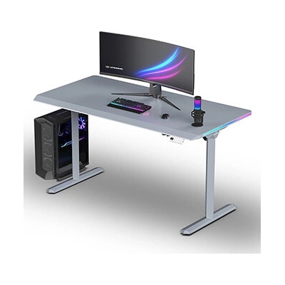 Ultradesk Quest 140x70cm šedo-šedá