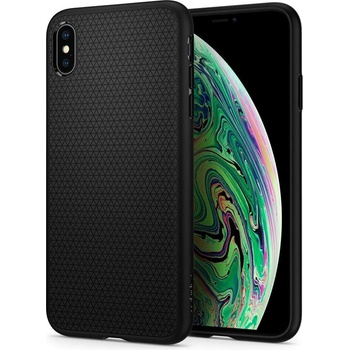 Spigen Liquid Air Case - тънък силиконов (TPU) калъф за iPhone XS Max (черен)