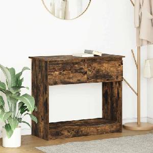 vidaXL Конзолна маса с чекмеджета, опушен дъб 85, 5x38, 5x74, 5 cm (861395)