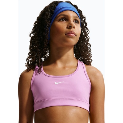 Nike Детски спортен сутиен Nike Swoosh light magenta/white