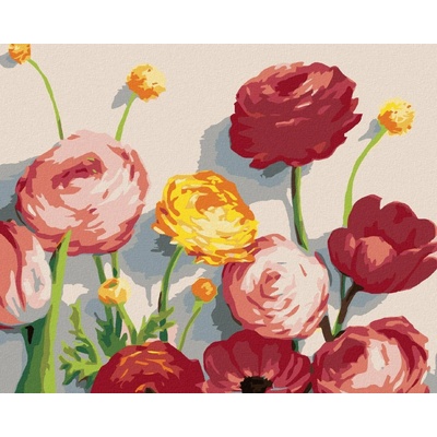 Zuty Malování Podle Čísel Pivoňky A Tulipány Myroslava Voloschuk 80 x 100 cm Plátno Rám