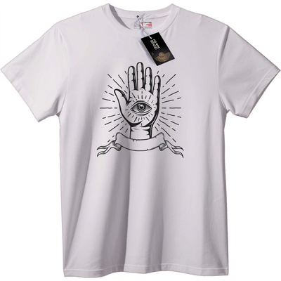 NOONEBRAND Тениска Всевиждащо око и ръка - M, Black