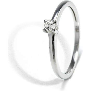 Blink-Blink Elegantný prsteň z bieleho zlata s diamantom 1174BDG