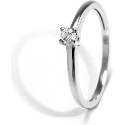Blink-Blink Elegantný prsteň z bieleho zlata s diamantom 1174BDG
