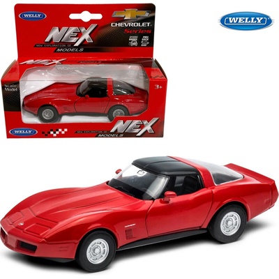 Welly Chevrolet Corvette Coupe 1982 model červený 1:34