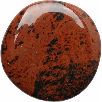 Nefertitis Obsidián mahagon placička - cca 3 - 4 cm