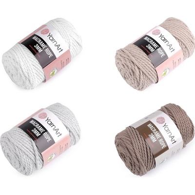 Macrame příze Rope 3 mm 250g - 765 sv. fialová
