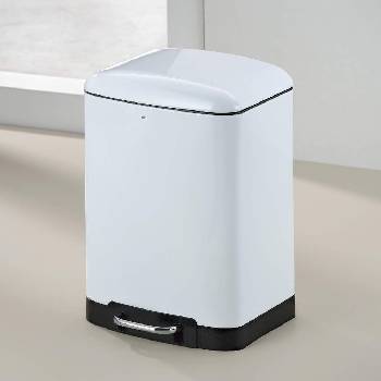 Kela 12 л бял кош за отпадъци с педал KELA от серия Davino