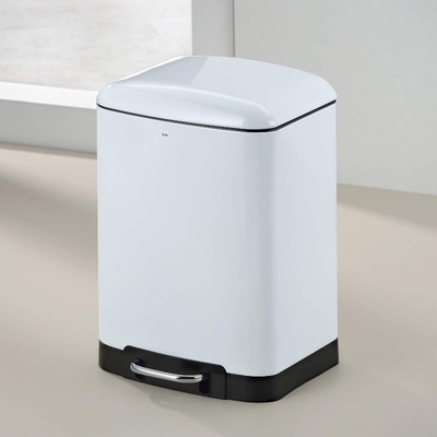 Kela 12 л бял кош за отпадъци с педал KELA от серия Davino