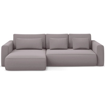 makamii Кадифен разтегателен ъглов диван с място за съхранение в цвят лавандула (ляв ъгъл) Kapua - Makamii (KAPUA_LCF_M_3_P1_C8)