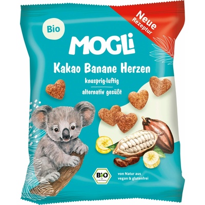 Mogli Bezlepková SRDÍČKA kakao banán BIO 30 g