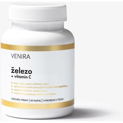 Venira železo + vitamín C 80 kapsúl