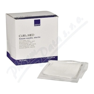Curi-Med Gáza kompres sterilná 7,5 × 7,5 cm 100 ks