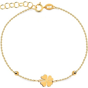 iZlato Forever náramok so štvorlístkom a guľôčkami IZ24402