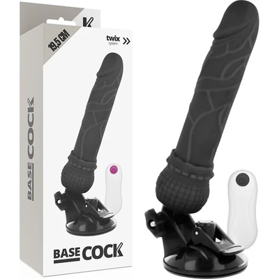 Вибратор с вакуумна основа, 12 режима, 19, 5см. - Basecock Twix 4 (D-223007)
