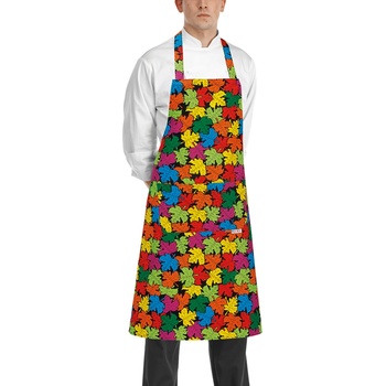 Egochef Предна престилка за готвачи с цветен есенен принт от Его Шеф (6103 157А)