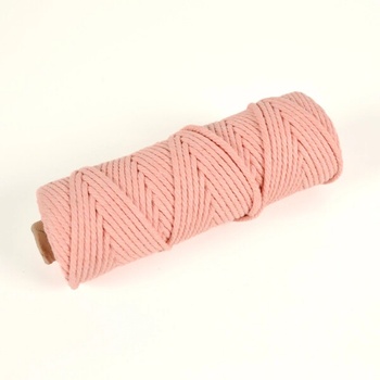 Bavlnená šnúra na macrame 3mm ružová