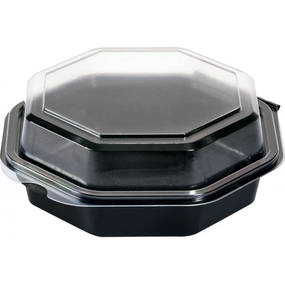 DUNI Octaview ps čierna/tr 160x160x60 mm (405 ks)