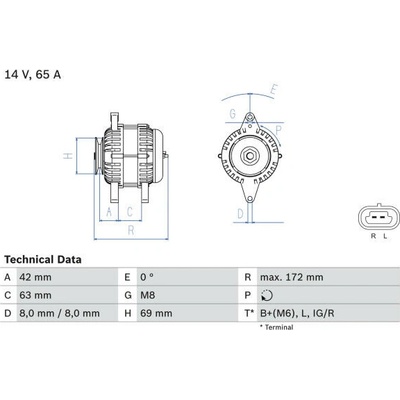 generátor BOSCH 0 986 049 051