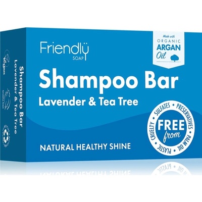 Friendly Soap Natural Shampoo Bar Lavender and Tea Tree přírodní mýdlo na vlasy 95 g