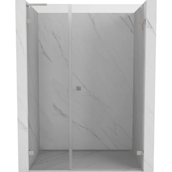 Mexen Lunar-B L душ врати отваряеми навътре десни 135 см, прозрачни, четкан никел - 832SL-135-050-97-00-P (832SL-135-050-97-00-P)