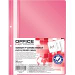 Office Products Папка Office Products с прозрачно лице с перф, розова (25879-А-РОЗОВ)