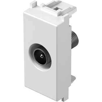TEM Розетка TV индивидуална 0db 1M, цвят Бял гланц, Modul - KM10PW (KM10PW)