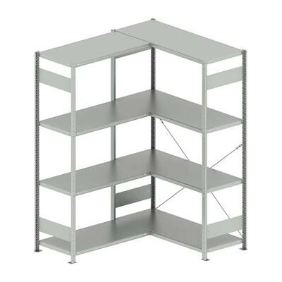META zásuvný rohový regál 2000 x 1300 /1000 x 500 mm nosnost 100 kg