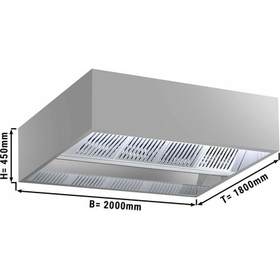 G.Gastro Indukční digestoř - 2,0 m - s filtrem a LED lampou - D11885787