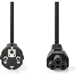 Nedis CEGL10130BK30 Захранващ кабел за преносими компютри IEC-320-C5, 3 x 0, 75 mm, дължина 3 m (CEGL10130BK30)