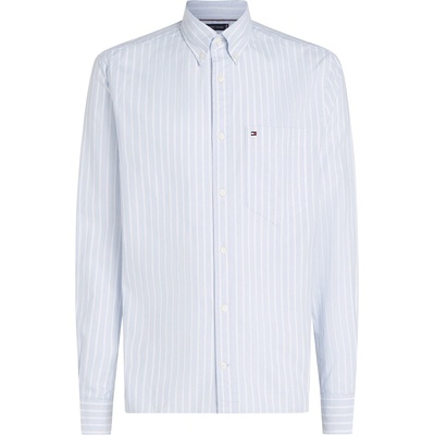 Tommy Hilfiger Риза с дълъг ръкав Tommy Hilfiger Men's Long Sleeve Oxford Shirt - Breezy Blue/Wht