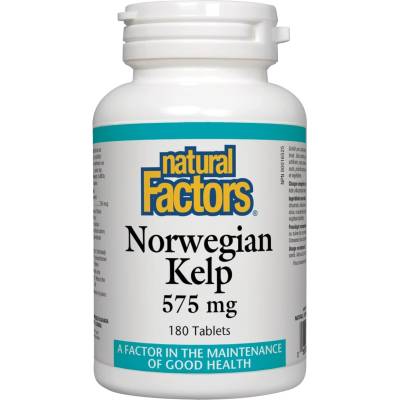 Natural Factors Norwegian Kelp, 180 таблетки, Natural Factors