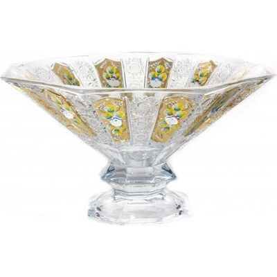 Bohemia Crystal Broušená mísa na ovoce Stella zlacená 330 mm