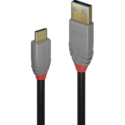 Lindy 36910 USB USB 3.2 Gen2 USB-C ® zástrčka USB-A zástrčka 0,5m černý šedý