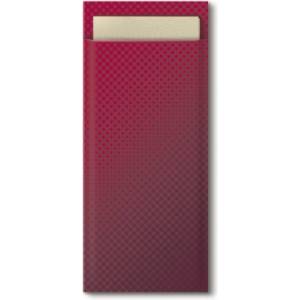 Tork Торбичка за прибори за хранене tork бордо с кремава салфетка - 100 бр