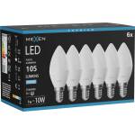 Mexen Nova 6x LED крушка E14, C37, 1W, Студена - 6500K, 105 lm - L102-E14-0165-01x06 (L102-E14-0165-01x06)