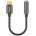Baseus USB-C мъжко към 3.5mm женско адаптер аудио изход за устройства с USB-C порт (тъмносив) (ba67e7771072)