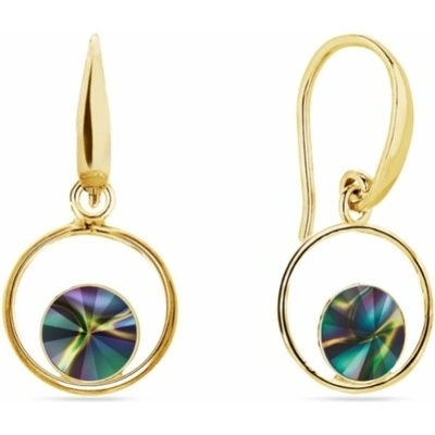 Spark duhové se Swarovski Elements Fame KWOMG1122SS29RD Rainbow Dark