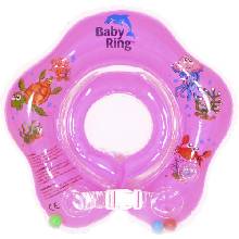 Baby Ring kruh kolem krku pro koupání miminek - 0-36 měs. růžová