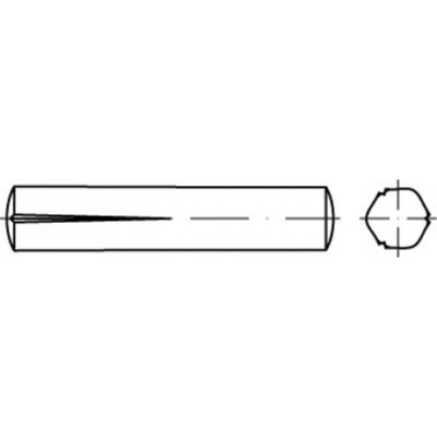 TOOLCRAFT TO-5438550 rýhovaný lícovaný kolík 1.5 mm ocel 250 ks