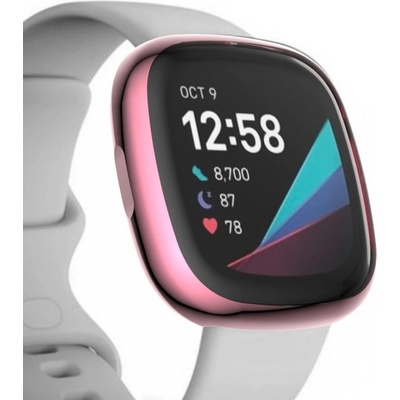 PROTEMIO 38619 TPU Ochranný obal Fitbit Versa 3 / Fitbit Sense růžový