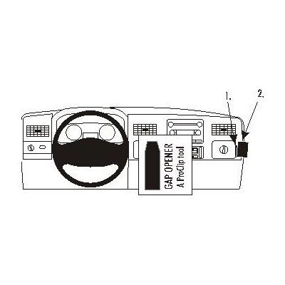 Brodit ProClip montážna konzola na palubnú dosku pre Ford F-Series 350 05-07, 853547