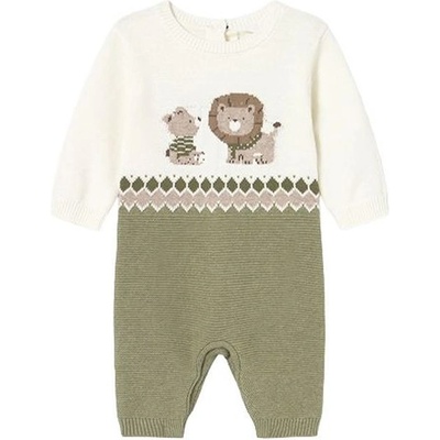 Mayoral Трикотажен гащеризон Mayoral - С апликация, зелен, 0-1 м (15-02611-015-0-1)