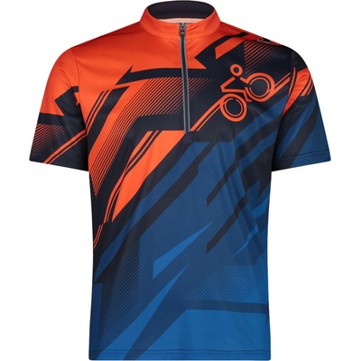 CMP MAN T-SHIRT FREEBIKE modrá oranžová tmavo modrá