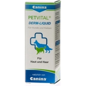 CANINA Petvital Derm-Liquid - при метаболитни, хормонални и алергични проблеми свързани с кожни проблеми 25 мл 702206